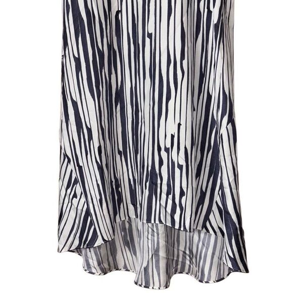 Theory Adlerdale B Dress Size 4 100% Silk blue white MSRP $365 - Picture 5 of 10